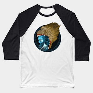 Grizzly Skull Baseball T-Shirt